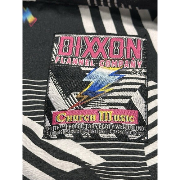 Dixxon Flannel Black White Church Music Button Shirt Short Sleeve 5XL *READ - Picture 6 of 11